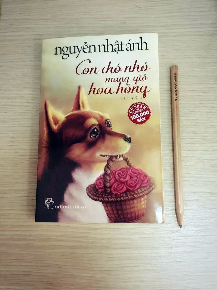chú chó nhỏ mang giỏ hoa hồng - Cuốn sách đầy ý nghĩa về loài vật