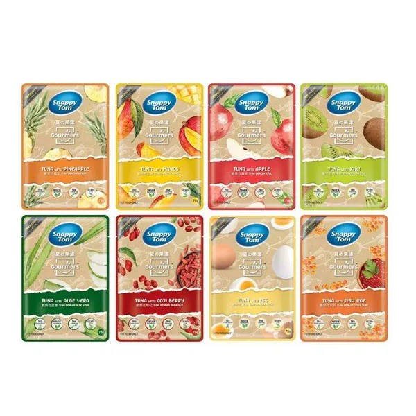 Pate Mèo Snappy Tom Gourmers Cá Ngừ Trái Cây 70g