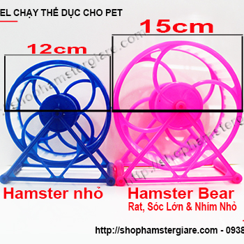Wheel nhựa tesoro hamster bear