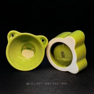 Bát ăn mặt ếch xanh, dụng cụ cho ăn dễ thương