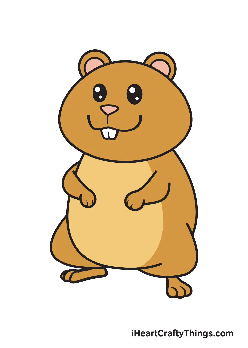 Bước 10 mẫu tô màu hoàn chỉnh của chuột hamster Syrian điển hình