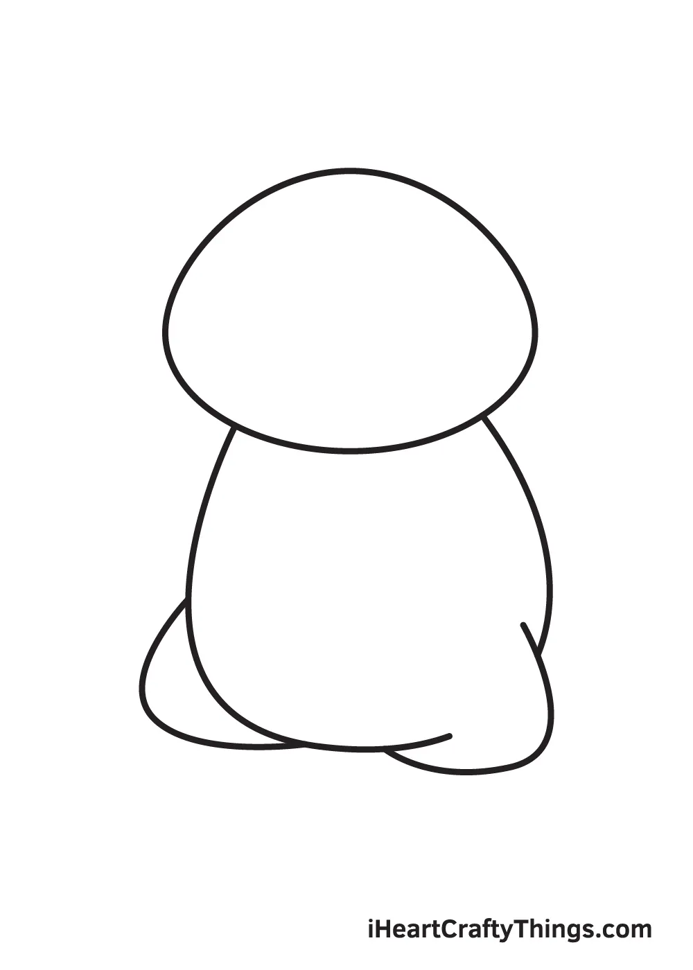 Bước 3 hướng dẫn cách vẽ con chuột hamster với đôi chân sau ngắn, mũm mĩm