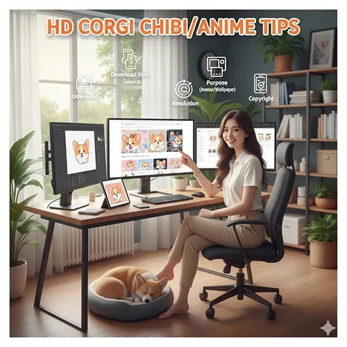 Các tips kỹ thuật giúp người dùng chọn hình nền điện thoại chó Corgi chất lượng 4K HD phù hợp kích thước
