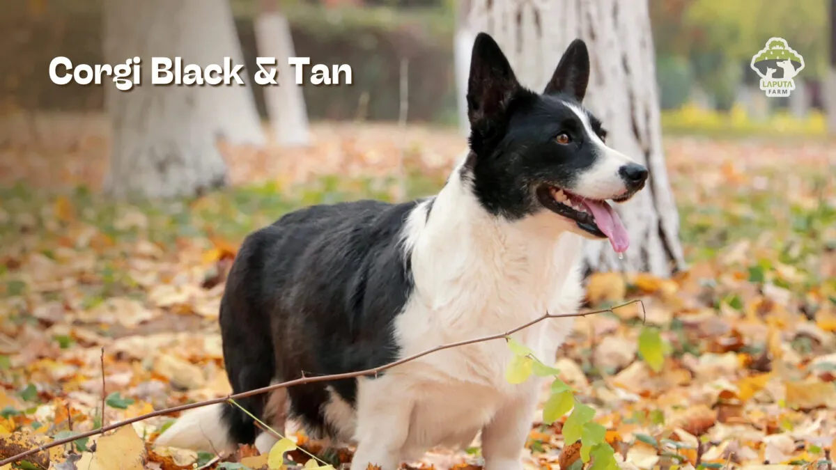 Chó Corgi màu Black &amp; Tan (đen nâu trắng) đầu đen hiếm