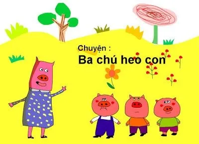 chó sói và ba chú heo chuẩn bị xây nhà