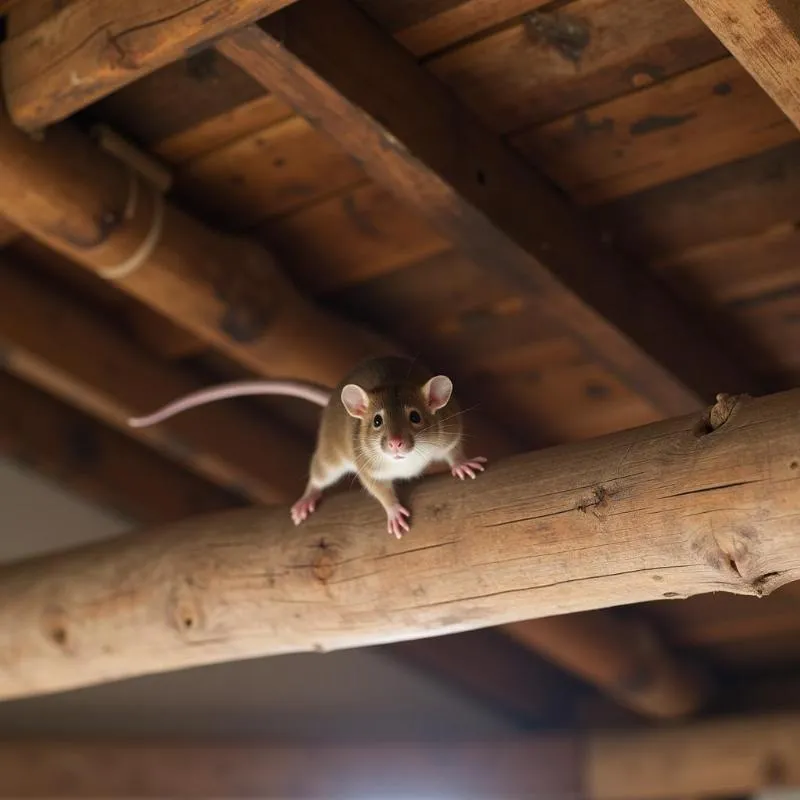 Chuột Nhắt Chạy Trên Trần Nhà Gây Tiếng Động Và Nguy Cơ Phá Hoại