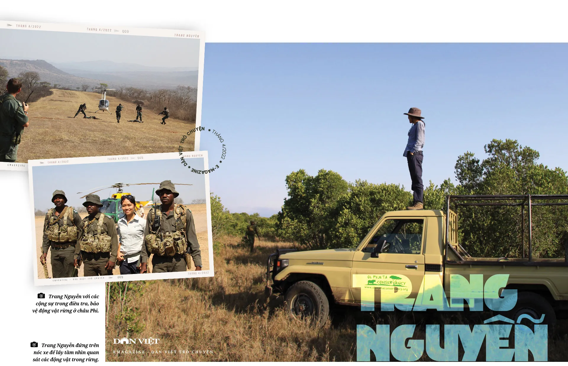 Chuyên gia Trang Nguyễn làm việc trong môi trường thực địa, thực hiện các nghiên cứu về bảo tồn thiên nhiên