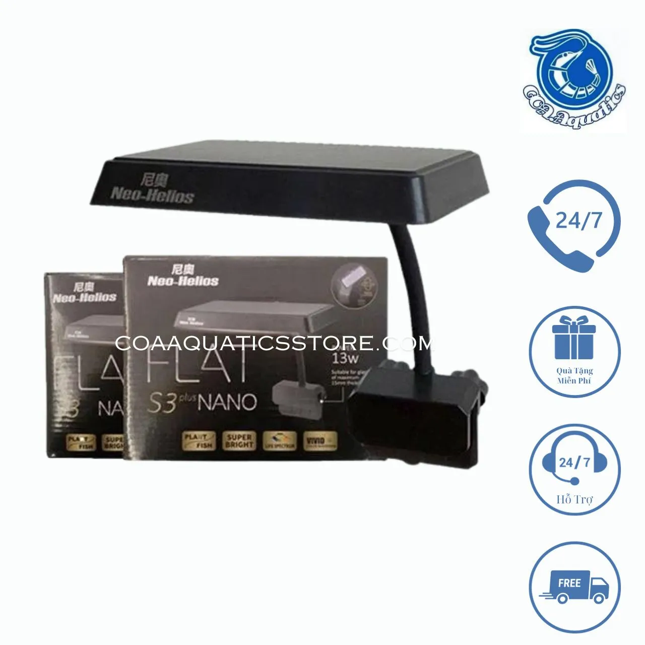 Đèn LED thủy sinh Neo S3 Plus Nano RGB, thiết bị chiếu sáng quan trọng cho hồ tép màu