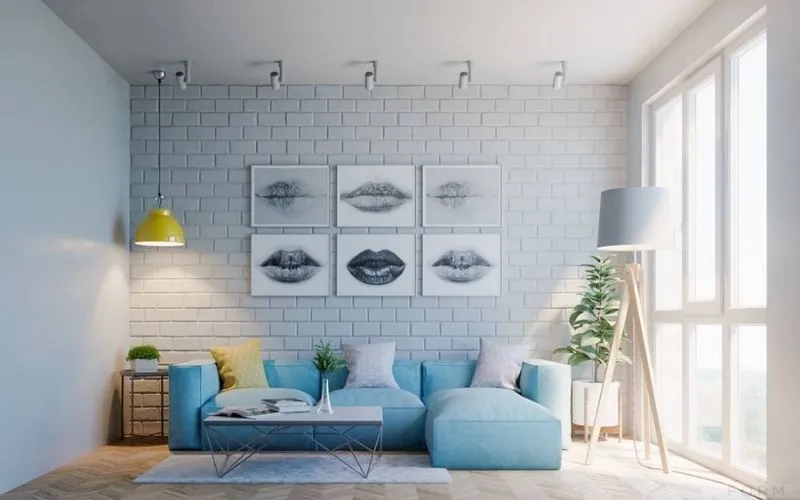 Gam màu xám xanh dương gần gũi với thiên nhiên, tạo ý tưởng phối màu độc đáo