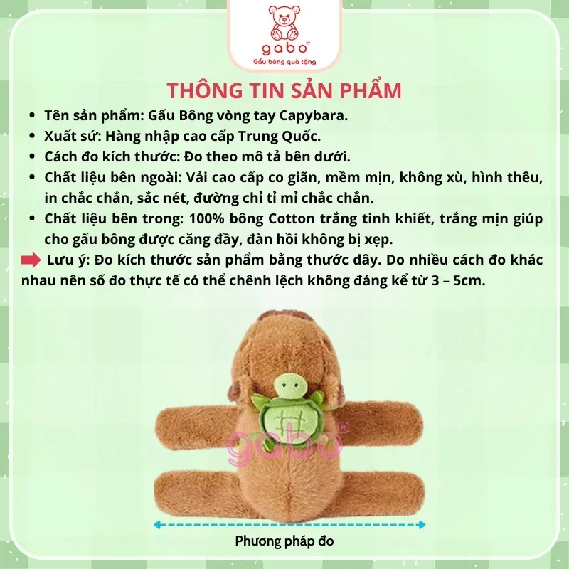 Gấu bông chuột lang Capybara vòng tay ôm cổ chất liệu cao cấp, mô tả sản phẩm mới