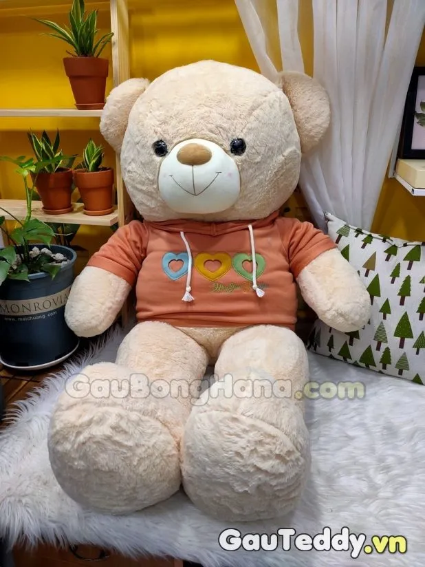 Gấu Bông Nâu Áo Tim