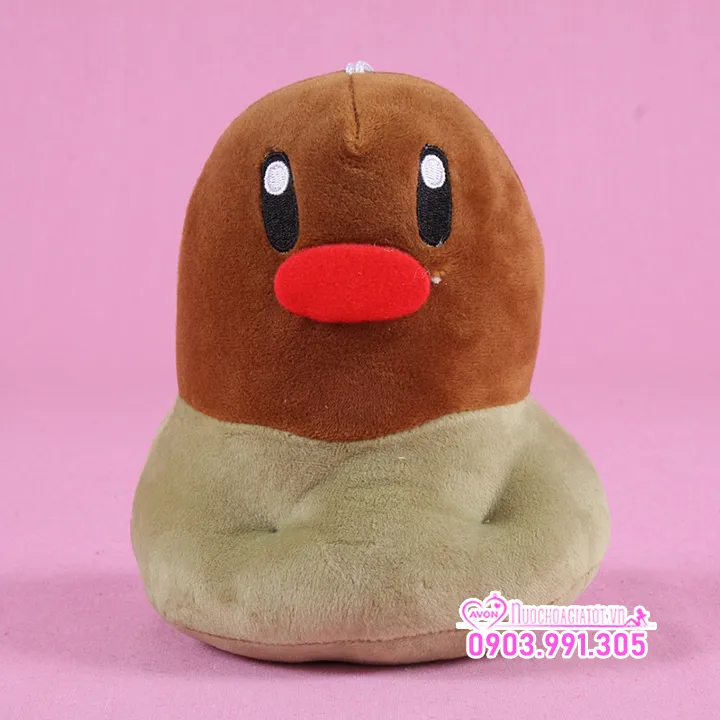 Gấu bông Pokemon chuột chũi Diglett Digda 20cm, mô tả ngoại hình đặc trưng của Diglett