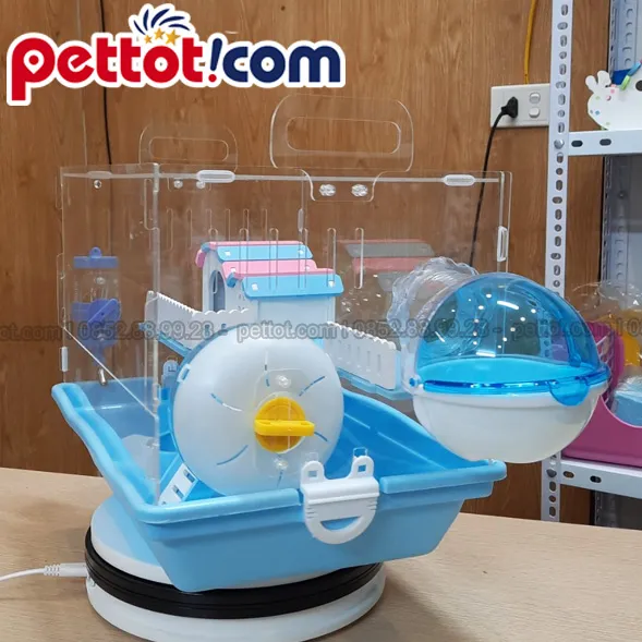 Hình ảnh chuồng nuôi Hamster mica bền, chắc chắn, dễ dàng tháo lắp