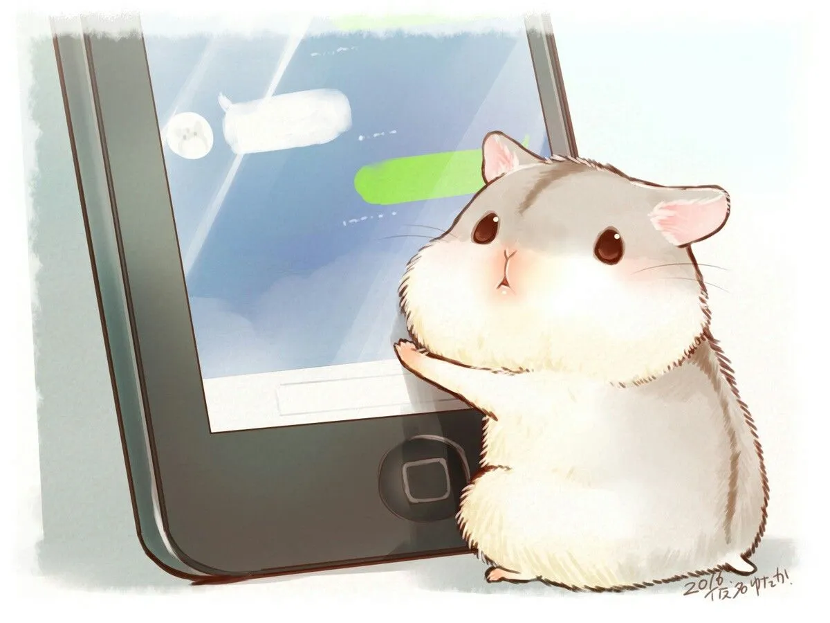 hình ảnh chuột hamster chibi với nét vẽ hướng dẫn, giúp người dùng dễ dàng học theo