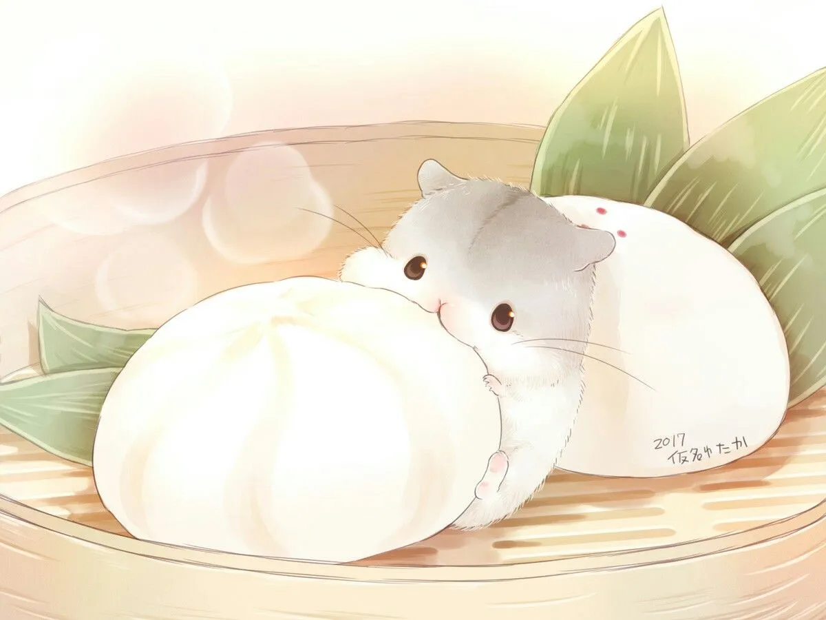 Hình ảnh chuột Hamster đáng yêu theo phong cách anime