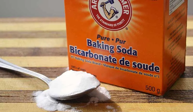 Hình ảnh minh họa việc rắc bột baking soda lên khu vực có xác chuột để khử mùi và diệt khuẩn