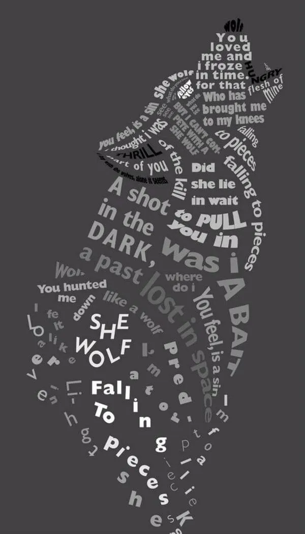 Hình nền mặt sói phong cách tối giản, đường nét rõ ràng