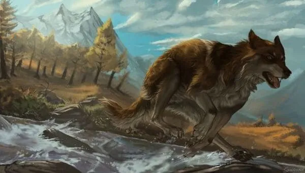 Hình sói nghệ thuật trừu tượng màu xanh neon ấn tượng