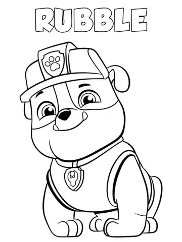 Bộ sưu tập hình vẽ tô màu chó cứu hộ cho trẻ mầm non