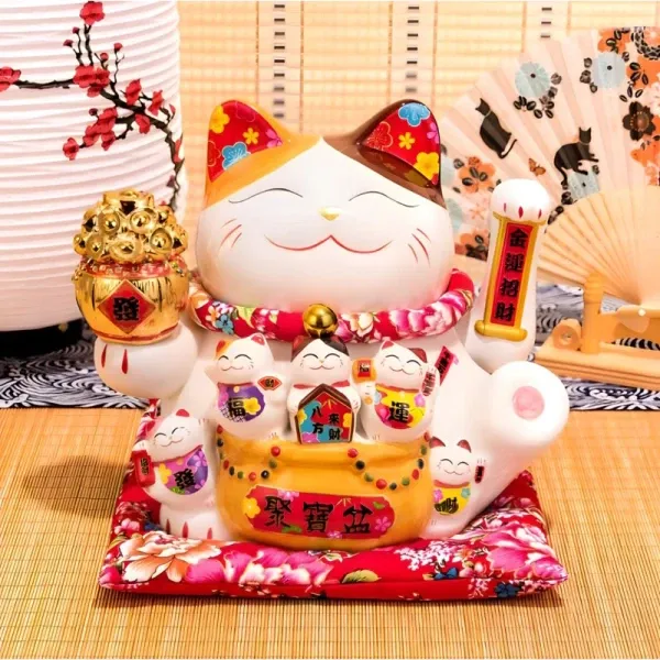 Sử dụng mèo thần tài màu trắng để thu hút năng lượng tích cực