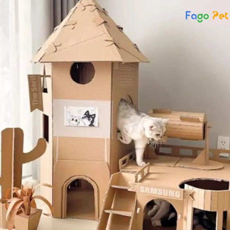 Hướng Dẫn Chi Tiết Cách Làm Nhà Cho Mèo Bằng Thùng Carton