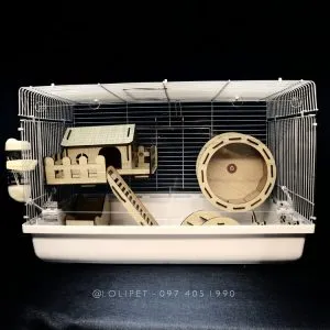 Lồng nuôi chuột lang cỡ lớn mặt mica, đảm bảo không gian sống thoải mái cho GP