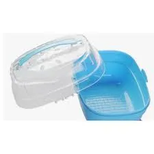 Lồng xách tay tiện lợi cho chuột hamster, chất liệu nhựa trong suốt và mica bền chắc.