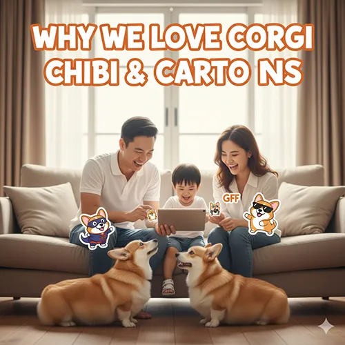 Lý do hình nền điện thoại chó Corgi chibi hoạt hình được người dùng yêu thích nhất