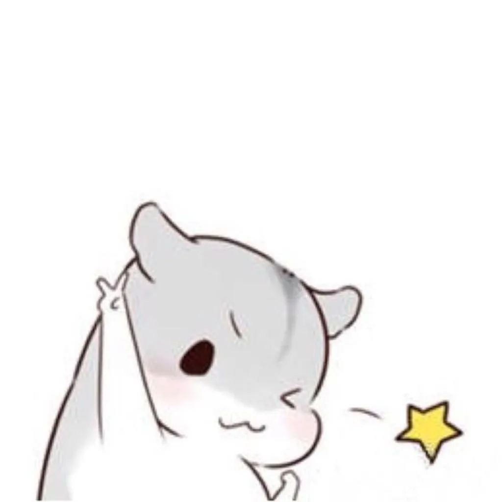 mẫu vẽ chuột hamster chibi đơn giản dành cho người mới tập vẽ, đường nét tròn trịa dễ thương