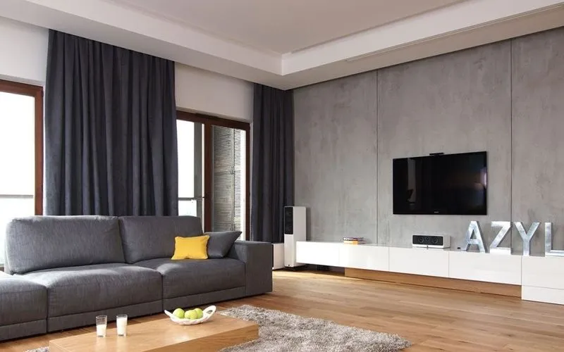 Màu xám tro dịu mắt phù hợp với những ngôi nhà hướng Tây hoặc Tây Bắc để cân bằng ánh sáng