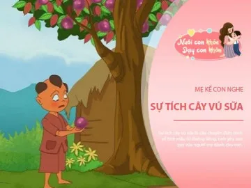minh họa về cây vú sữa và ý nghĩa đạo đức của truyện cổ tích