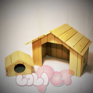 Một ngôi nhà gỗ 1 tầng siêu lớn cho chuột lang, cung cấp không gian nghỉ ngơi rộng rãi