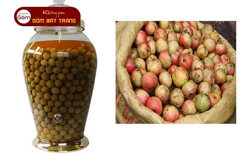 Ngâm rượu táo mèo nguyên quả