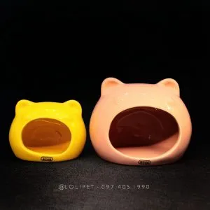 Nhà ngủ sứ hình gấu lớn, lựa chọn lý tưởng giúp giữ nhiệt độ mát mẻ cho chuột lang trong mùa hè