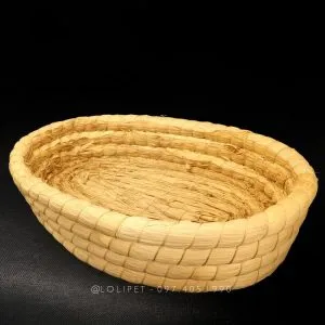 Ổ cỏ hình oval có thể ăn được, vật liệu thân thiện giúp chuột lang nhà giảm căng thẳng