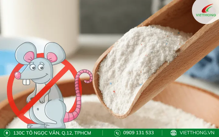 Rắc bột xà phòng ở những nơi chuột thường xuất hiện để tạo mùi khó chịu, giúp phòng chuột đơn giản.