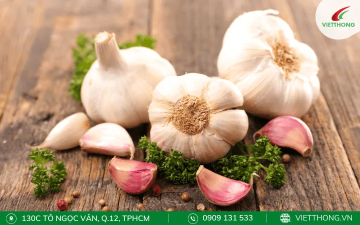 Tỏi tươi đã bóc vỏ đặt gần khu vực chuột hoạt động