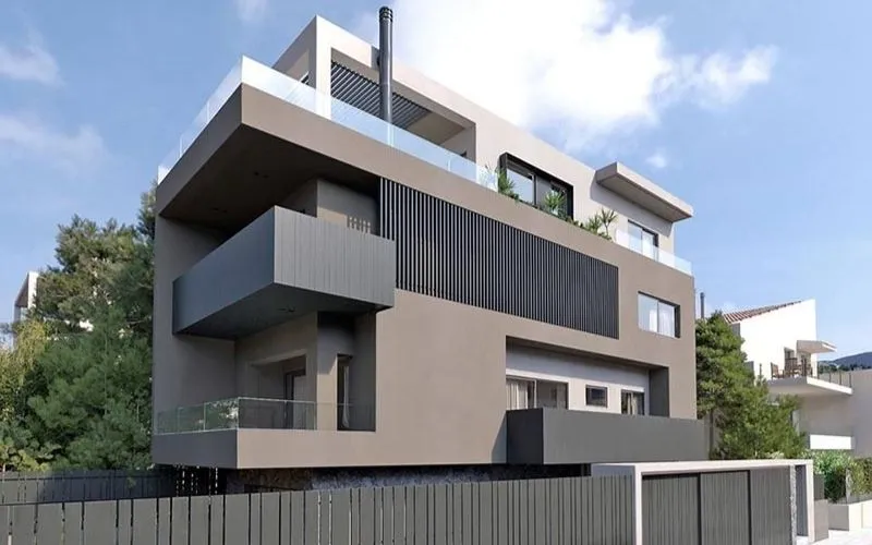 Tông xám đậm cho ngoại thất thêm ấn tượng