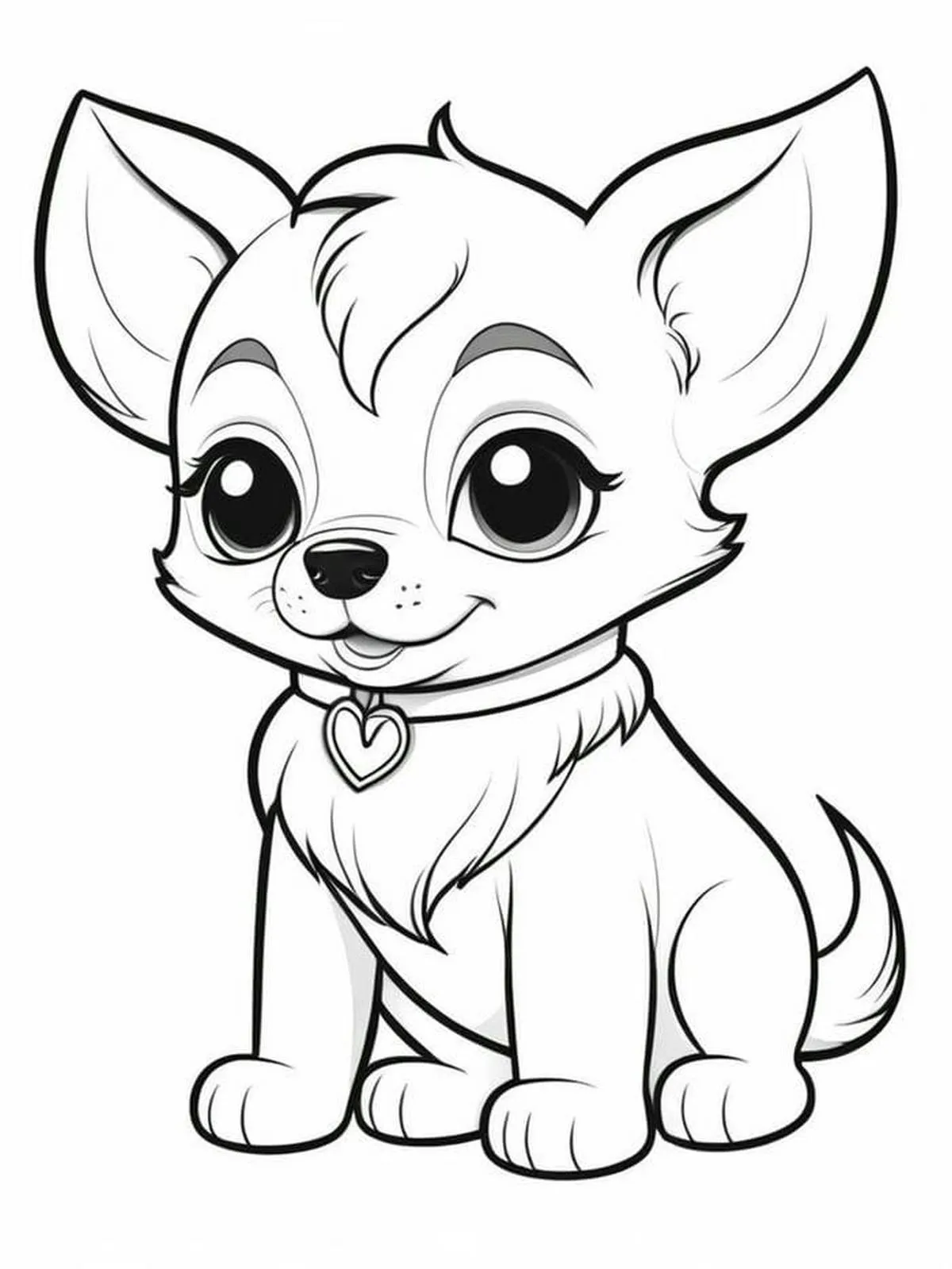 Hình con chó tô màu chú chó con chơi đùa với xương