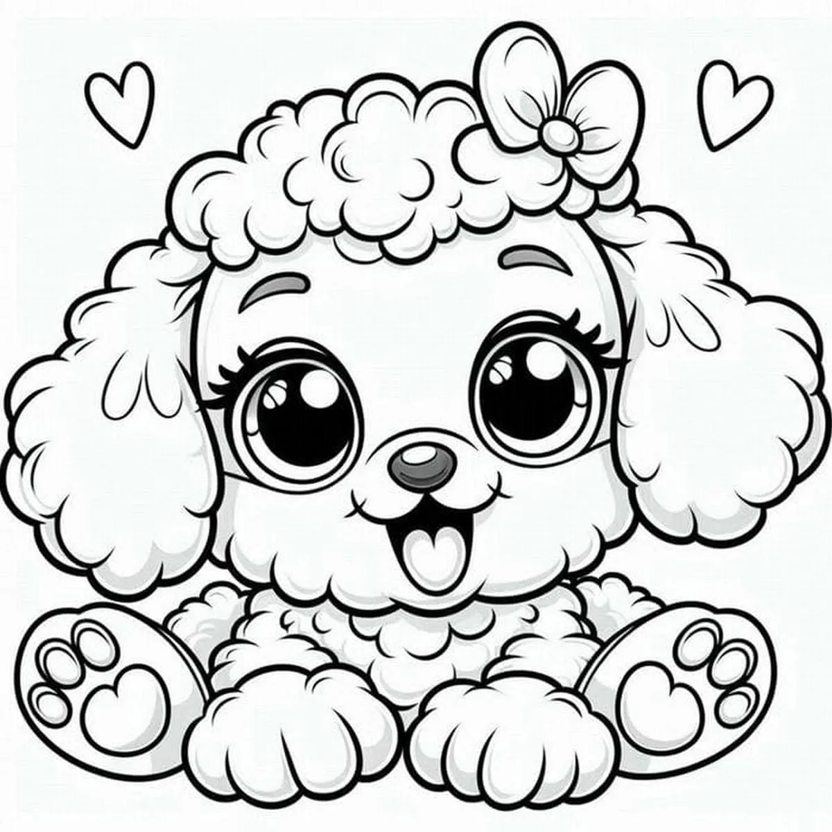 Hình con chó tô màu chú chó và những người bạn