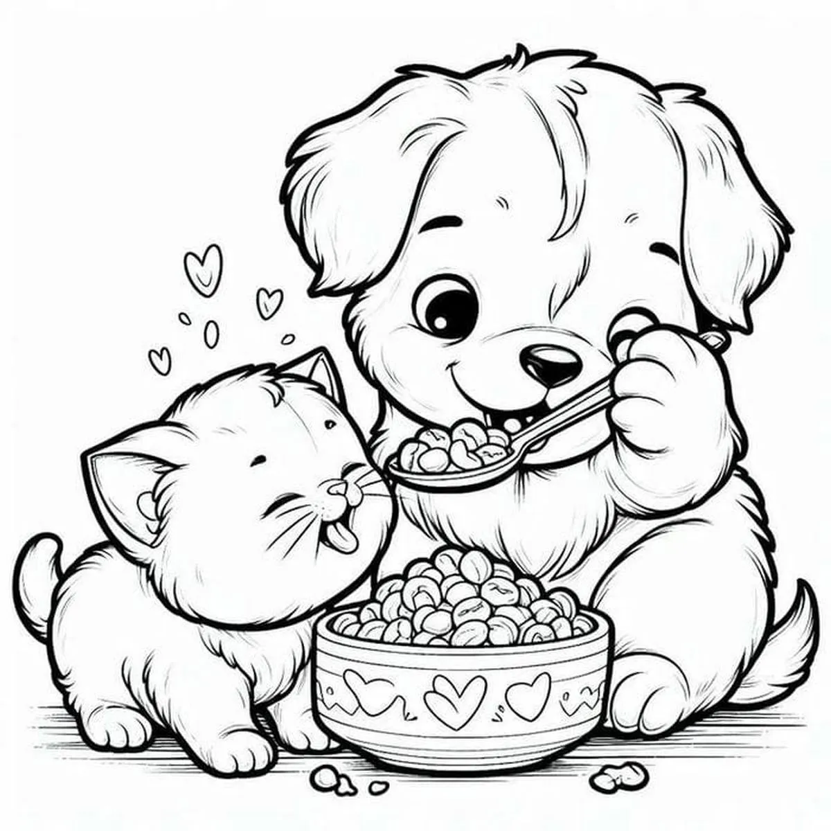 Hình con chó tô màu chú chó thông minh đeo kính